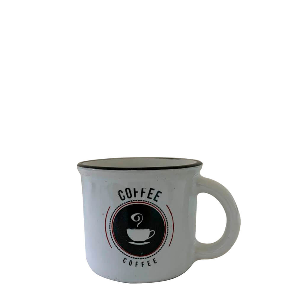 Mini Caneca de Cerâmica Coffee Coffee Branca 60ML Utilplast