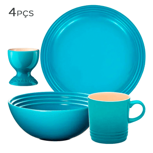 Conjunto-para-Cafe-da-Manha-de-Ceramica-Le-Creuset-Azul-Caribe-4PCS