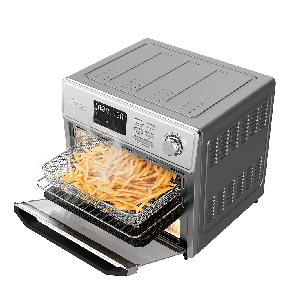 Forno Elétrico e Airfryer 10 em 1 de Aço Inox Oster 25L 127V Utilplast