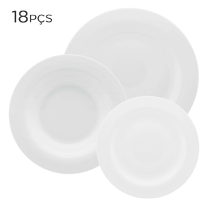 Aparelho-de-Jantar-de-Porcelana-Blanc-18PCS