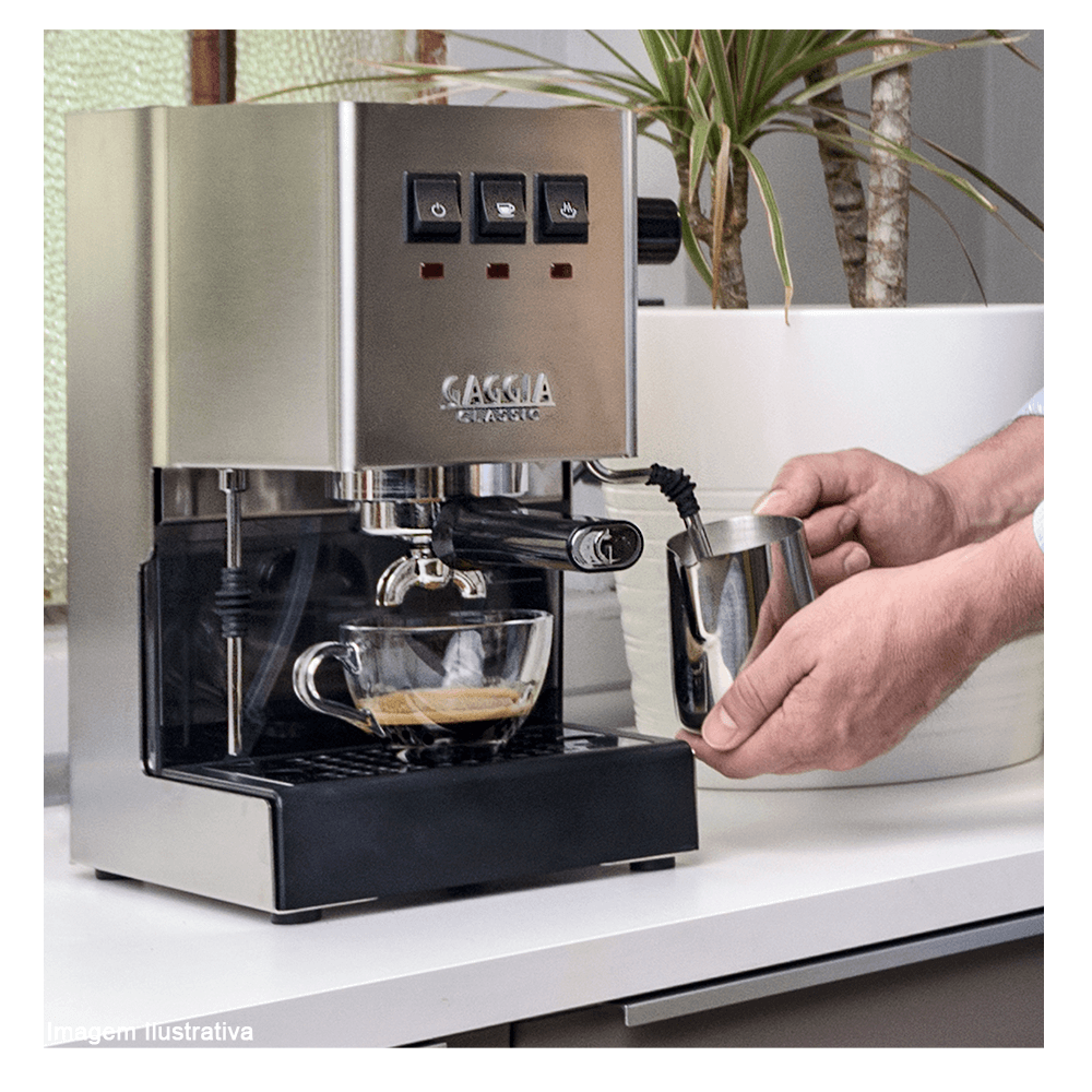 Cafeteira Manual Espresso Gaggia Classic Prata 127V Utilplast
