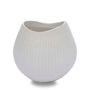 Mini-Vaso-de-Ceramica-Art-Pottery-Branco-16X22X11CM
