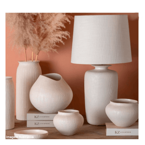 Mini-Vaso-de-Ceramica-Art-Pottery-Branco-16X22X11CM