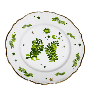 Prato-Raso-De-Porcelana-Bitossi-Floral-Verde-27CM