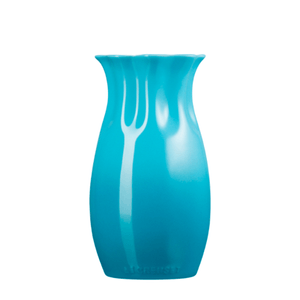 Vaso-de-Ceramica-Flower-Le-Creuset-Azul-Caribe-16CM