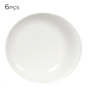Prato-para-Sobremesa-de-Porcelana-Wave-Off-White-22CM-6PCS