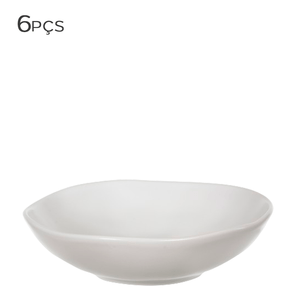 Prato-Fundo-de-Ceramica-Organic-Branco-Mate-22CM-6PCS