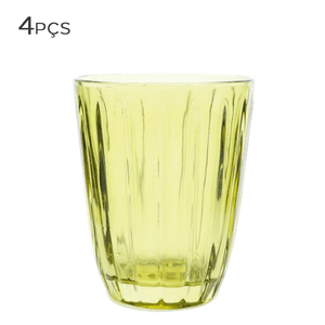 Copo-de-Cristal-Ecologico-Blossom-Verde-300ML-4PCS