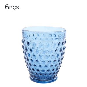 Copo-de-Cristal-Ecologico-Dots-Azul-300ML-6PCS