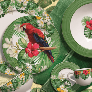 Aparelho-de-Jantar-de-Ceramica-Macaw-Verde-e-Branco-12PCS