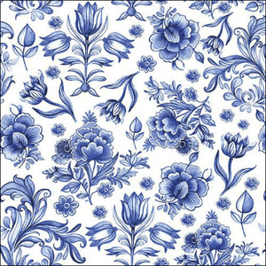 Guardanapo-de-Papel-Delft-Blue-Flowers-33CM-20PCS